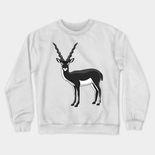 Blackbuck antelope illustration Crewneck Sweatshirt